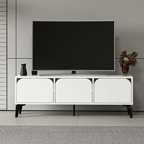 Comoda TV, Hanah Home, Lora, 140x49x30 cm, Alb
