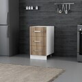 Dulap pentru bucatarie, Hanah Home, Minar, 45x87x58 cm, Alb / Dore