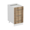 Dulap pentru bucatarie, Hanah Home, Minar, 45x87x58 cm, Alb / Dore