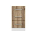 Dulap pentru bucatarie, Hanah Home, Minar, 45x87x58 cm, Alb / Dore