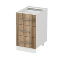 Dulap pentru bucatarie, Hanah Home, Minar, 45x87x58 cm, Alb / Dore