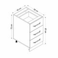 Dulap pentru bucatarie, Hanah Home, Minar, 45x87x58 cm, Alb / Dore