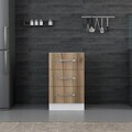 Dulap pentru bucatarie, Hanah Home, Minar, 50x87x58 cm, Alb / Dore