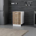 Dulap pentru bucatarie, Hanah Home, Minar, 50x87x58 cm, Alb / Dore