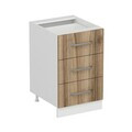 Dulap pentru bucatarie, Hanah Home, Minar, 50x87x58 cm, Alb / Dore