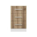 Dulap pentru bucatarie, Hanah Home, Minar, 50x87x58 cm, Alb / Dore