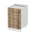 Dulap pentru bucatarie, Hanah Home, Minar, 50x87x58 cm, Alb / Dore