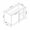 Dulap pentru bucatarie, Hanah Home, Minar, 120x82x56 cm, Alb