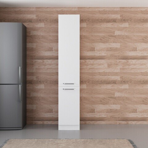 Dulap pentru bucatarie, Hanah Home, Minar, 40x222x58 cm, Alb