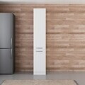 Dulap pentru bucatarie, Hanah Home, Minar, 40x222x58 cm, Alb