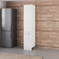 Dulap pentru bucatarie, Hanah Home, Minar, 40x222x58 cm, Alb