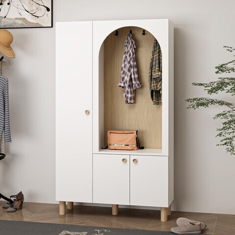 Cuier de perete, Hanah Home, Arion, 112x192x37 cm, Delfinul Umbrei / Alb