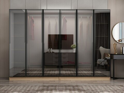 Dulap pentru haine, Hanah Home, Nisa, 270x210x52 cm, Dore