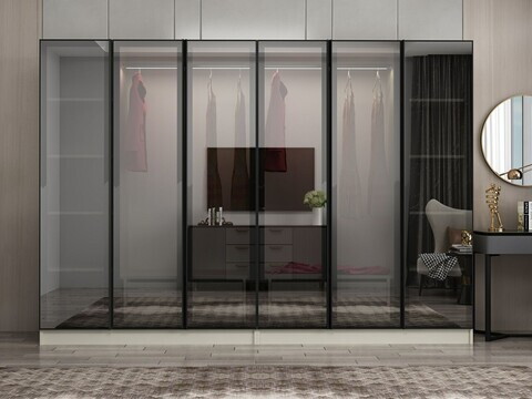 Dulap pentru haine, Hanah Home, Nisa, 270x210x52 cm, Gresie