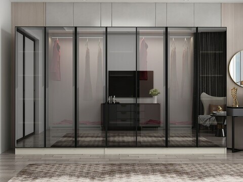 Dulap pentru haine, Hanah Home, Nisa, 315x210x52 cm, Gresie