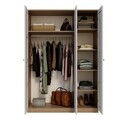 Dulap pentru haine, Hanah Home, Loren 1600-229, 135.8x188.6x53.8 cm, Alb/Maro