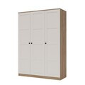 Dulap pentru haine, Hanah Home, Loren 1600-229, 135.8x188.6x53.8 cm, Alb/Maro