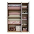 Dulap pentru haine, Hanah Home, Loren 1600-233, 135.8x188.6x53.8 cm, Alb/Maro