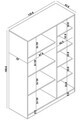 Dulap pentru haine, Hanah Home, Loren 1600-233, 135.8x188.6x53.8 cm, Alb/Maro