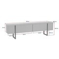 Comoda TV, Nordure, Onera, 180x50x30 cm, PAL, Travertin / Nuc Milano / Auriu
