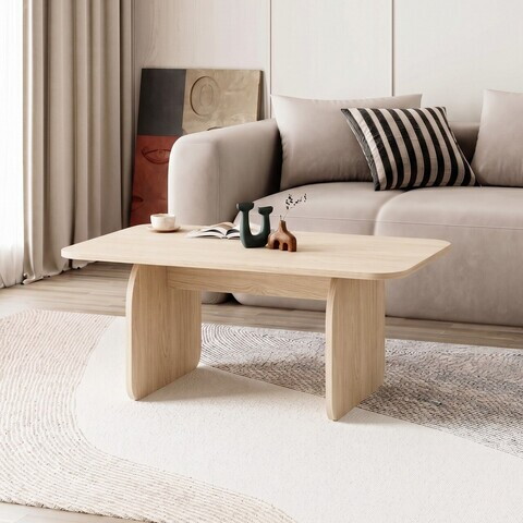 Masuta de cafea, Nordure, Pietra, 100x42x60 cm, Stejar Compass