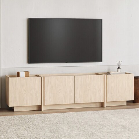 Comoda TV, Nordure, Lowen, 180x46x35 cm, Stejar Compass