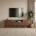 Comoda TV, Nordure, Rivoli, 160x50x35 cm, PAL, Nuc Milano / Negru
