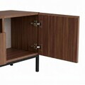 Comoda TV, Nordure, Rivoli, 160x50x35 cm, PAL, Nuc Milano / Negru