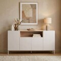 Consola, Nordure, Rialto, 160x80x40 cm, PAL, Gresie / Stejar Safir