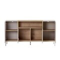 Consola, Nordure, Rialto, 160x80x40 cm, PAL, Gresie / Stejar Safir