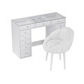 Set masă și scaun machiaj (2 piese), Nordure, Eloria, Alb