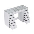Set masă și scaun machiaj (2 piese), Nordure, Eloria, Alb