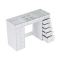 Set masă și scaun machiaj (2 piese), Nordure, Eloria, Alb