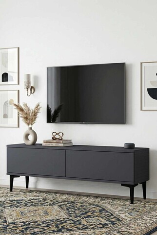Comoda TV, Hanah Home, Didema 120, 120x40.5x30 cm, Antracit