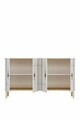 Consola, Hanah Home, Ilay 120, 120x75x32 cm, Stejar Safir / Alb / Auriu