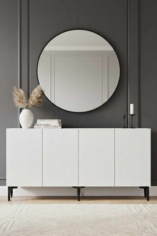 Consola, Hanah Home, Didema 150, 150x79x32 cm, Alb