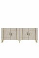 Consola, Hanah Home, Ilay 180, 180x75x32 cm, White / Travertine / Gold