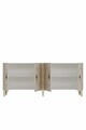 Consola, Hanah Home, Ilay 180, 180x75x32 cm, White / Travertine / Gold