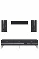 Comoda TV, Hanah Home, Ilay, 180x41x30 cm, Antracit / Argintiu