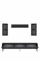 Comoda TV, Hanah Home, Ilay, 180x41x30 cm, Antracit / Argintiu