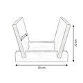 Suport reviste, Hanah Home, CPT4906-30, 30x20x25 cm, PLACAJ CARPEN, Negru