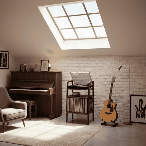 Suport pentru pick-up, Hanah Home, CPT4650-50, 50x90x40 cm, PLACAJ CARPEN, Maro
