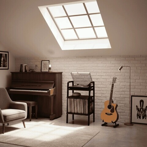Suport pentru pick-up, Hanah Home, CPT4832-50, 50x90x40 cm, PLACAJ CARPEN, Negru