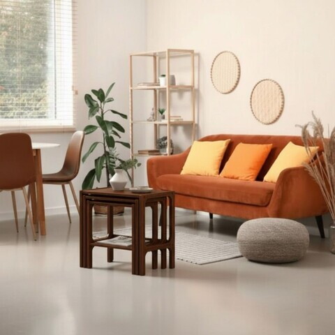 Set masute 3 piese, Hanah Home, CPT4792-50, PLACAJ CARPEN, Maro