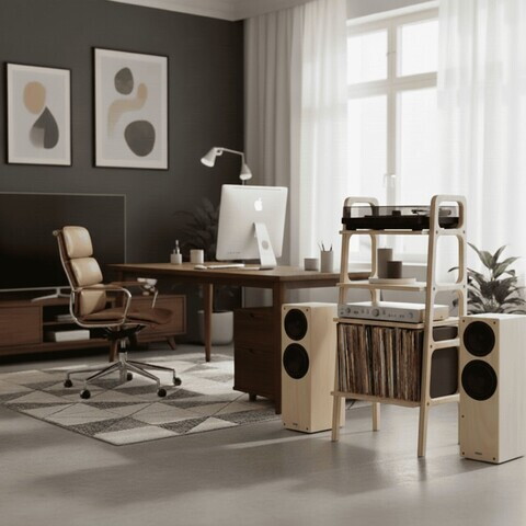 Suport pentru pick-up, Hanah Home, CPT4849-50, 50x90x40 cm, PLACAJ CARPEN, Natural