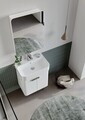 Dulap de baie cu oglindă, Hanah Home, Orbit 50, Alb