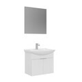 Set Dulap de Baie cu Chiuvetă și Oglindă (2 Piese), Hanah Home, Purus 65, Alb