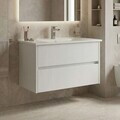 Dulap de baie cu chiuvetă, Hanah Home, Side 85 v2, Alb mat