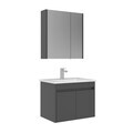 Set Dulap de Baie cu Chiuvetă și Oglindă (2 Piese), Hanah Home, Arno 65, Gri