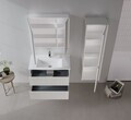 Set Dulap de Baie cu Chiuvetă și Oglindă (2 Piese), Hanah Home, Arno 85, Casmir